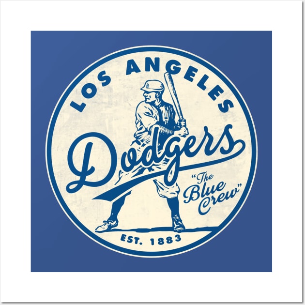 Old Style Los Angeles Dodgers SMALL by Buck Tee Wall Art by Buck Tee